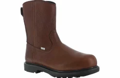 Safety Toe Boots|Slip Resistant|IRON AGE Hauler Men's Composite Toe Work Boot Brown