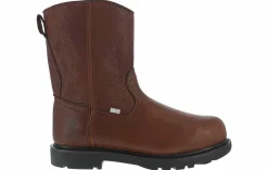 Safety Toe Boots|Slip Resistant|IRON AGE Hauler Men's Composite Toe Work Boot Brown