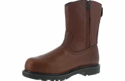 Safety Toe Boots|Slip Resistant|IRON AGE Hauler Men's Composite Toe Work Boot Brown