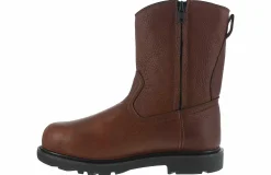 Safety Toe Boots|Slip Resistant|IRON AGE Hauler Men's Composite Toe Work Boot Brown