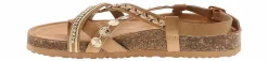 Comfort Sandals|Flat Sandals|JELLYPOP Antoni Women’s Footbed Sandal Beige