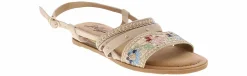 Comfort Sandals|Flat Sandals|JELLYPOP Cordoba Bone Sling Women's Fashion Sandal White