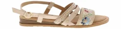 Comfort Sandals|Flat Sandals|JELLYPOP Cordoba Bone Sling Women's Fashion Sandal White