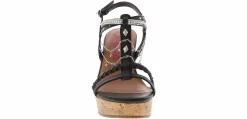 Comfort Sandals|Wedge & Platform Sandals|JELLYPOP Elenor Women’s Fashion Wedge Sandal Black