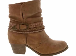 Short Boots & Booties|Wedge & Heeled Boots|JELLYPOP Harlyn Women’s Fashion Boot Brown