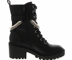 Short Boots & Booties|Wedge & Heeled Boots|JELLYPOP Quinn Women’s Fashion Boot Black