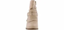 Short Boots & Booties|Wedge & Heeled Boots|JELLYPOP Rhory Bone Women’s Fashion Boot White