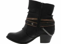 Wide-Width Boots|Short Boots & Booties|JELLYPOP Rhory Women’s Fashion Boot Black