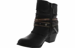 Wide-Width Boots|Short Boots & Booties|JELLYPOP Rhory Women’s Fashion Boot Black