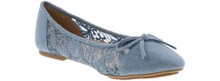 Flat|Comfort Shoes|JELLYPOP Tianna Denim Women’s Fashion Flat Blue