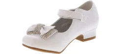 Dress Shoes|JOSMO Patent Bow Toddler Girls’ (4-7) Dress Heel White