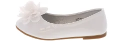 Dress Shoes|JOSMO Patent Floral Toddler Girls’ (5-10) Dress Flat White