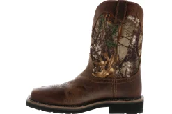 Safety Toe Boots|JUSTIN BOOTS Rugged Men's Composite Toe Work Boot Brown