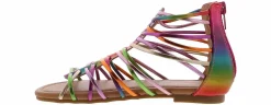 Sandals|KENSIE GIRL Rainbow Gladiator Youth Girls’ (11-4) Sandal Multicolor