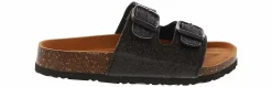 Sandals|KENSIE GIRL Shine Youth Girls’ (11-5) Footbed Sandal Black