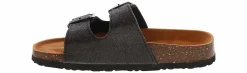 Sandals|KENSIE GIRL Shine Youth Girls’ (11-5) Footbed Sandal Black