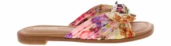 Comfort Sandals|Flat Sandals|KENSIE Renta 2 Floral Tie Women's Slide Sandal Multicolor