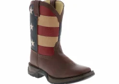 Boots|DURANGO Lil' Youth Kids' (10.5-7) Patriotic Western Boot Brown
