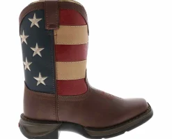 Boots|DURANGO Lil' Youth Kids' (10.5-7) Patriotic Western Boot Brown