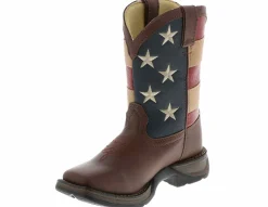 Boots|DURANGO Lil' Youth Kids' (10.5-7) Patriotic Western Boot Brown
