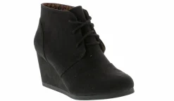Wedge & Heeled Boots|Short Boots & Booties|MANHATTAN COLLECTION Maddie Women's Wedge Bootie Black