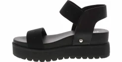 Comfort Sandals|MIA Junia Strap Women's Platform Sandal Black