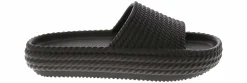 Comfort Sandals|Flat Sandals|MIA Luvly Braided Women's Comfort Slide Black
