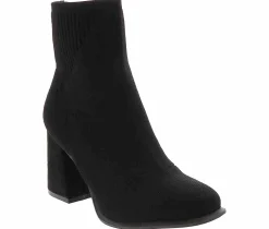 Short Boots & Booties|Wedge & Heeled Boots|MIA Pamina Women’s Fashion Bootie Black