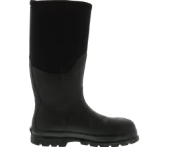 Safety Toe Boots|Slip Resistant|MUCK Chore Hi Men's Steel Toe Work Boot Black