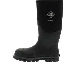Safety Toe Boots|Slip Resistant|MUCK Chore Hi Men's Steel Toe Work Boot Black
