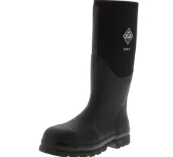 Safety Toe Boots|Slip Resistant|MUCK Chore Hi Men's Steel Toe Work Boot Black