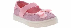 Casual|OOMPHIES Quinn Glitter Toddler Girls’ (5-10) Casual Shoe Pink