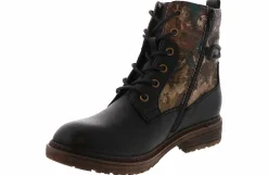 Short Boots & Booties|Combat Boots|PATRIZIA BY SPRING STEP Rainier Women’s Fashion Combat Boot Black