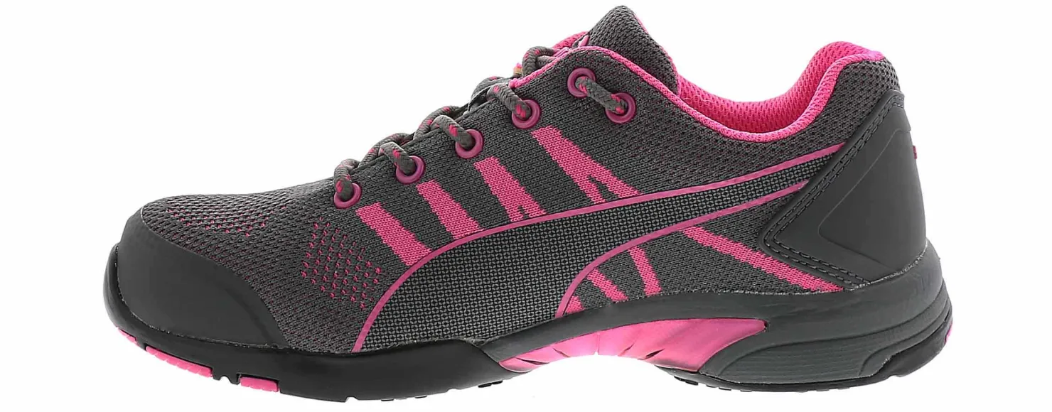 Safety Toe Athletics|Electro Static Dissipative (Esd)|PUMA Celerity Knit Low Women's Steel Toe Work Shoe Grey