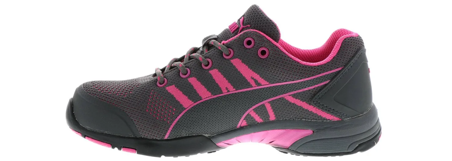 Safety Toe Athletics|Electro Static Dissipative (Esd)|PUMA Celerity Knit Low Women's Steel Toe Work Shoe Grey