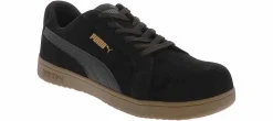 Safety Toe Athletics|Slip Resistant|PUMA Iconic Gum Low Men’s Composite Toe Work Shoe Black
