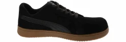 Safety Toe Athletics|Slip Resistant|PUMA Iconic Gum Low Men’s Composite Toe Work Shoe Black