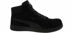 Safety Toe Athletics|Slip Resistant|PUMA Iconic Mid Men’s Composite Toe Work Shoe Black