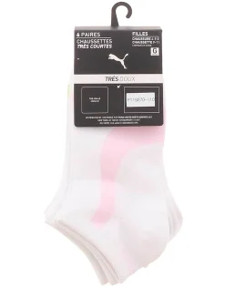 Socks|PUMA 6PK Girls' No-Show Socks White