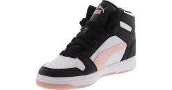 Athletic & Sneakers|PUMA Rebound Layup Junior Girls’ (4-7) Hi-Top Sneaker Black