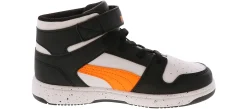 Athletics & Sneakers|PUMA Rebound Layup Light Speckle Youth Boys’ (11-3) Hi-Top Athletic Sneaker Black