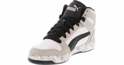 Athletics & Sneakers|PUMA Rebound Layup Marble Junior Boys’ (4-7) Hi-Top Athletic Sneaker Grey