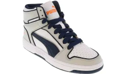 Athletics & Sneakers|PUMA Rebound layup Outlined Junior Boys’ (4-7) Hi-Top Athletic Sneaker Grey