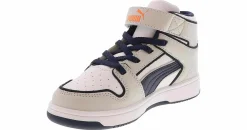 Athletics & Sneakers|PUMA Rebound Layup Outlined Youth Boys' (11-3) Hi-Top Sneaker Grey