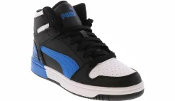 Athletics & Sneakers|PUMA Rebound Layup Scruff Junior Boys’ (4-7) Hi-Top Athletic Sneaker Black