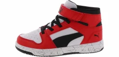 Athletics & Sneakers|PUMA Rebound Layup SL Scratch Youth Boys’ (11-3) Hi-Top Athletic Sneaker Red