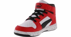 Athletics & Sneakers|PUMA Rebound Layup SL Scratch Youth Boys’ (11-3) Hi-Top Athletic Sneaker Red