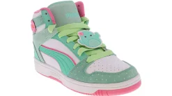 Athletic & Sneakers|PUMA Rebound Layup Squishmallow Junior Girls’ (4-7) Hi-Top Sneaker Green