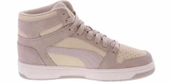 Athleisure & Casual|PUMA Rebound Layup Stone Women's Hi-Top Sneaker Purple
