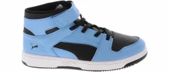 Athletics & Sneakers|PUMA Rebound Layup Youth Boys’ (11-3) Hi-Top Athletic Sneaker Blue